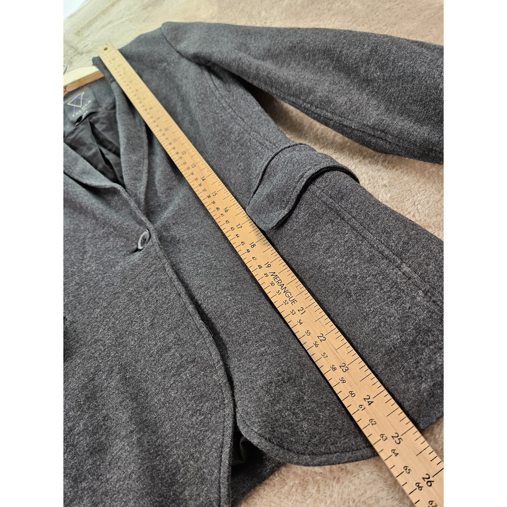 Aritzia Talula Heather Grey Knit Blazer Coat Pima Cotton Blend - Picture 8 of 10